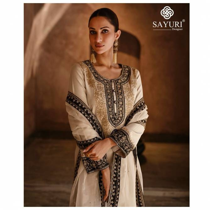 Sayuri Ruhani Premium Silk And Georgette Designer Wedding Wear readymade Suits Wholesale Price In Surat
